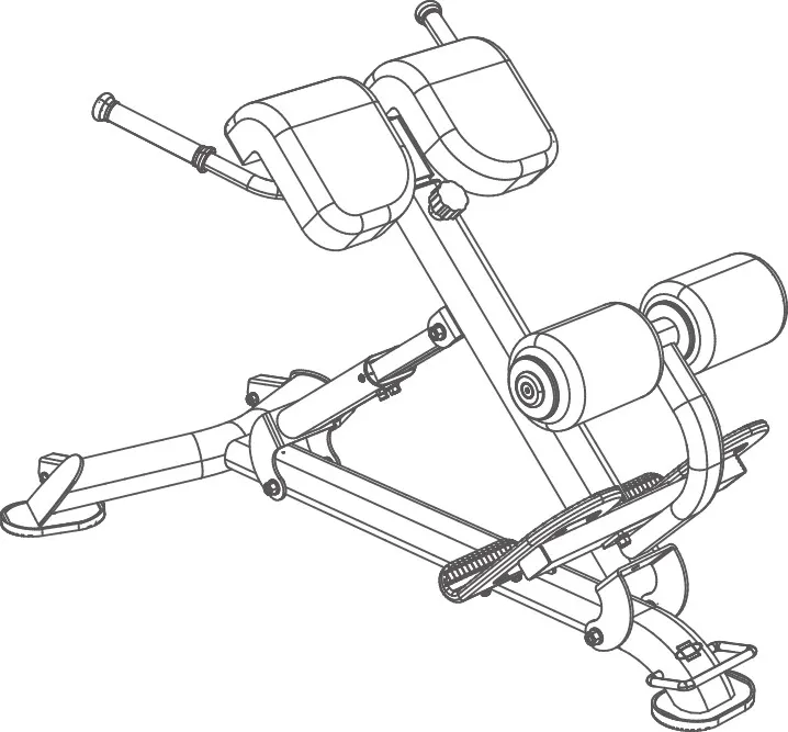 BANC LOMBAIRES HYPEREXTENSION INCLINÉ 40° L805BB BH FITNESS – Image 4