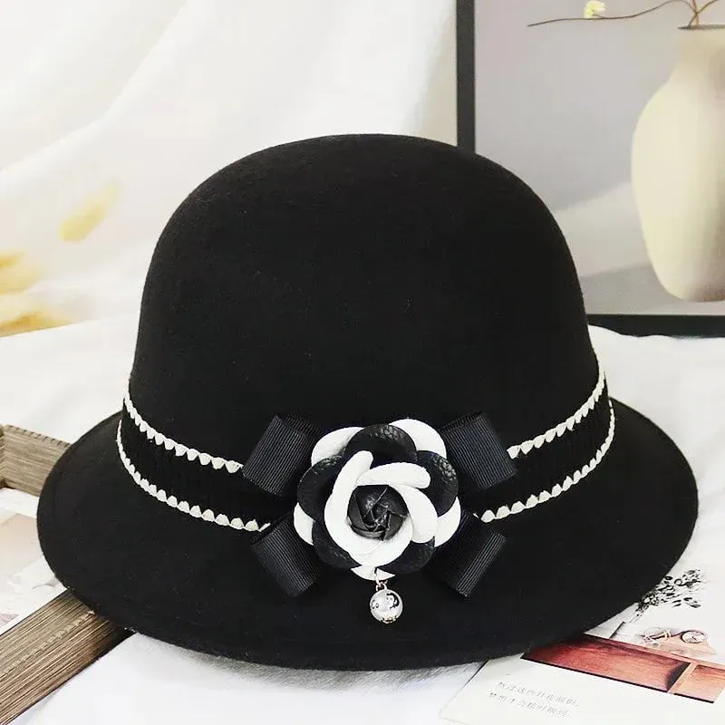 Chapeau cloche luxueux en laine – Image 3