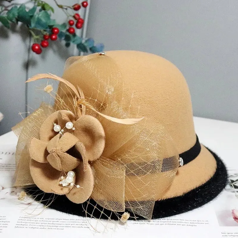 Chapeau cloche en feutre bicolore – Image 7