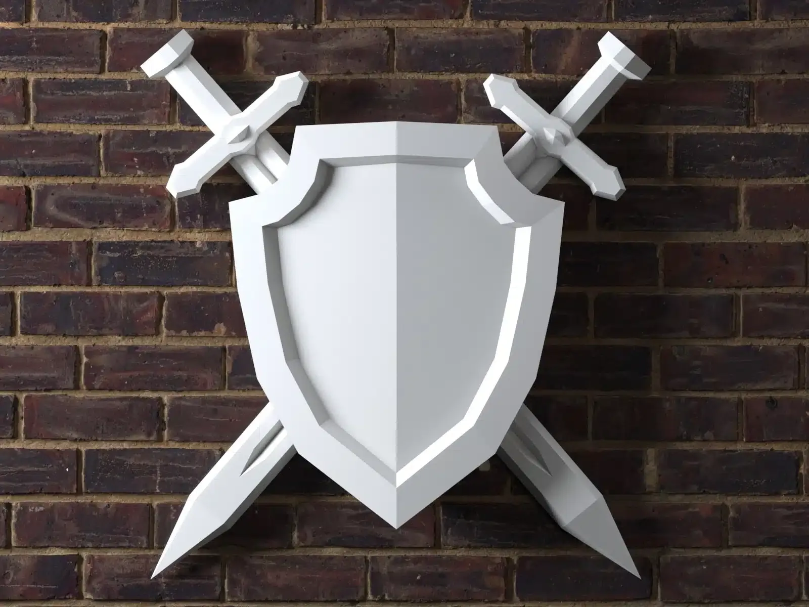 Papercraft d’épée et bouclier en origami 3D