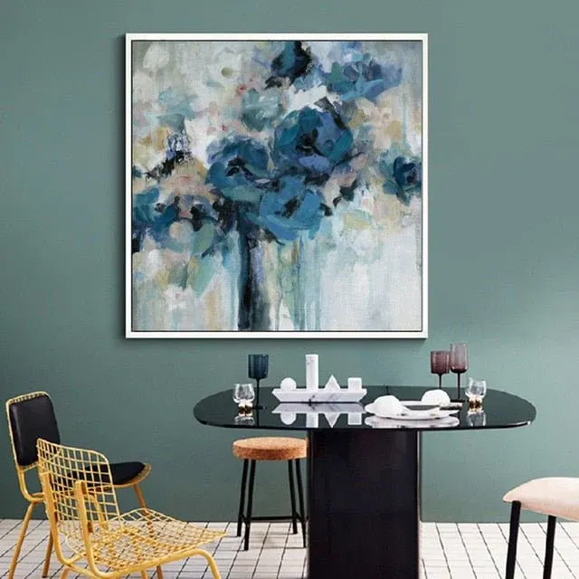 Tableau Abstrait Bleu Canard – Image 2