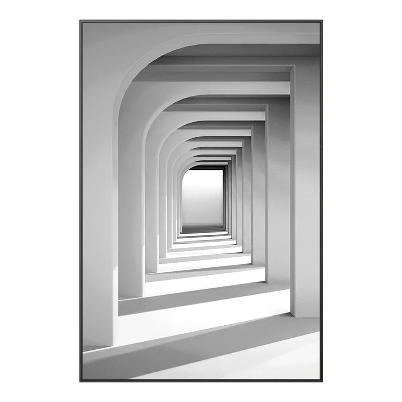 Tableau Couloir Noir et Blanc