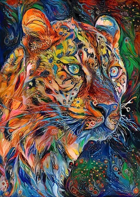 Tableau Léopard Coloré – Image 2